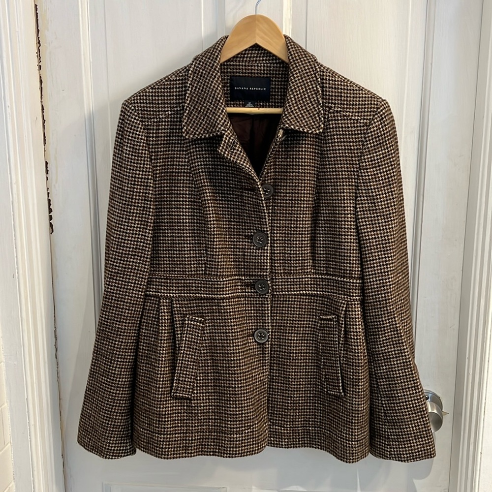 Banana Republic Linen and Wool Blend Blazer Size 12